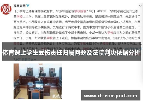 体育课上学生受伤责任归属问题及法院判决依据分析